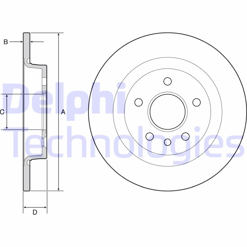 Remschijven Delphi Diesel BG3897