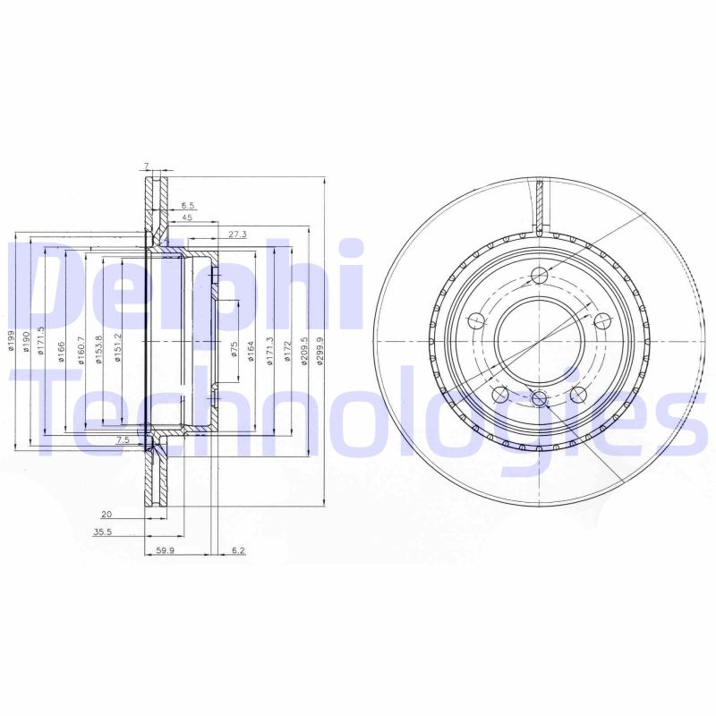 Remschijven Delphi Diesel BG3901