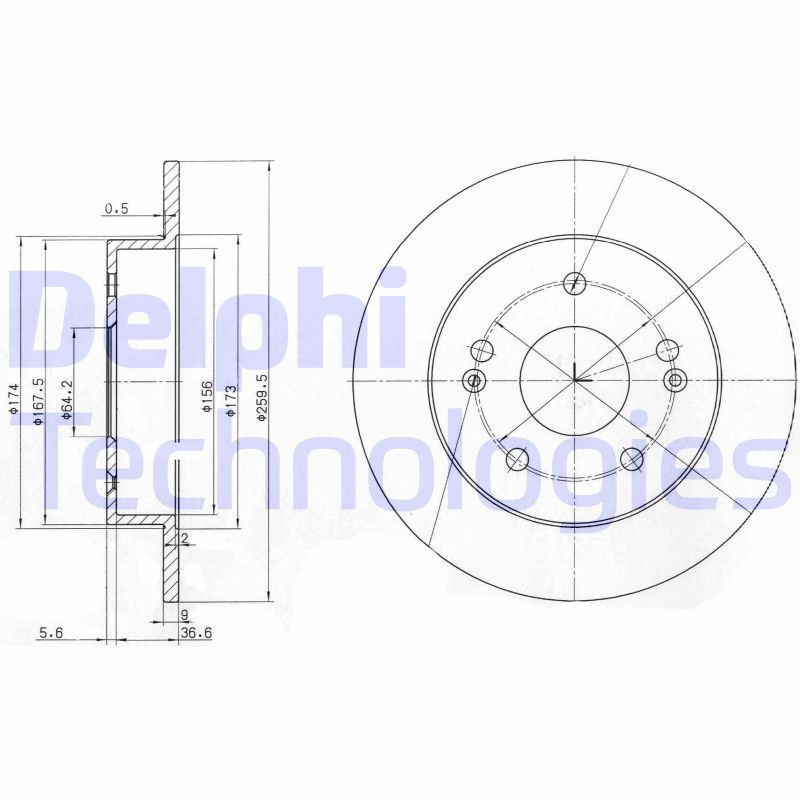 Remschijven Delphi Diesel BG3906