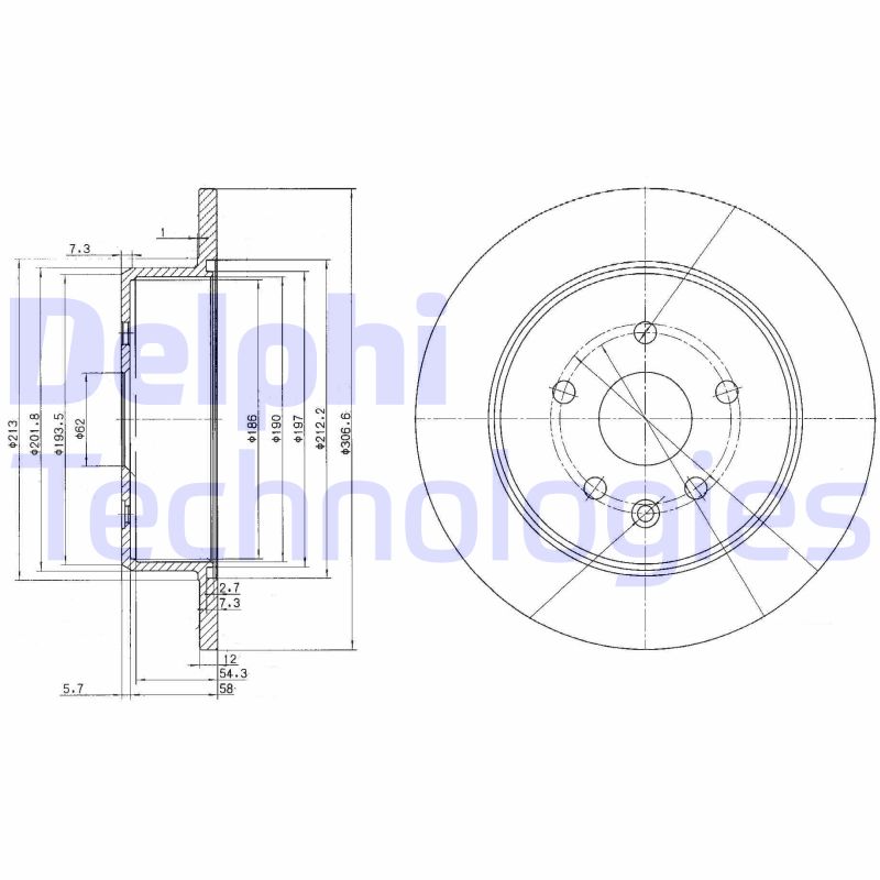 Remschijven Delphi Diesel BG3907