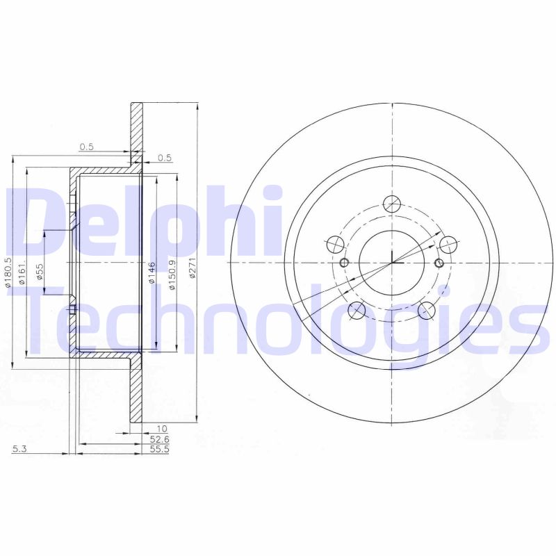 Remschijven Delphi Diesel BG3922