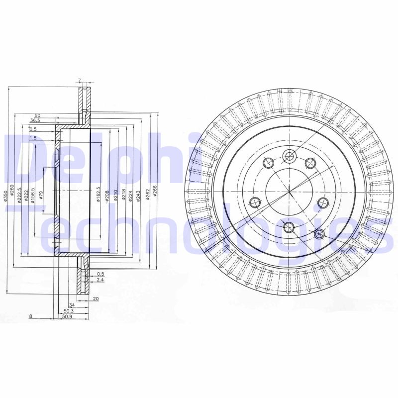 Remschijven Delphi Diesel BG3925