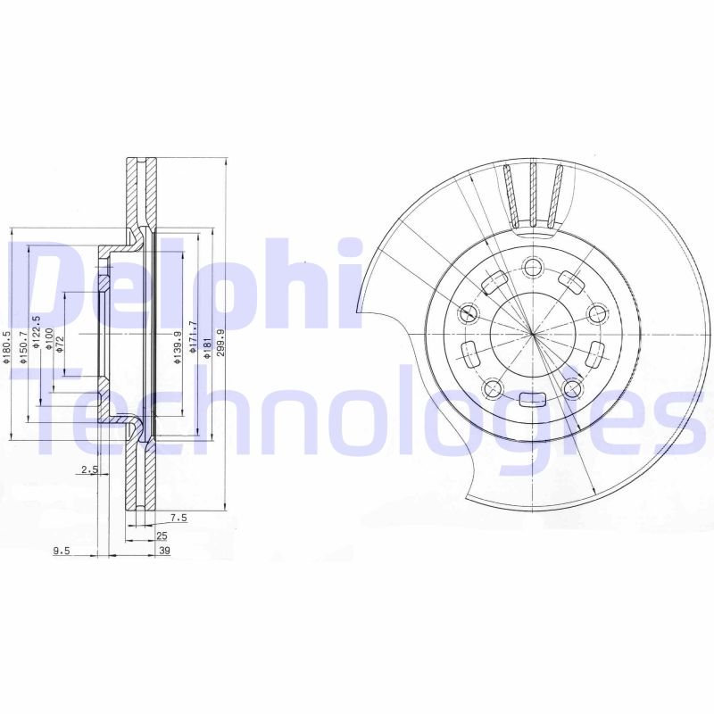 Remschijven Delphi Diesel BG3928