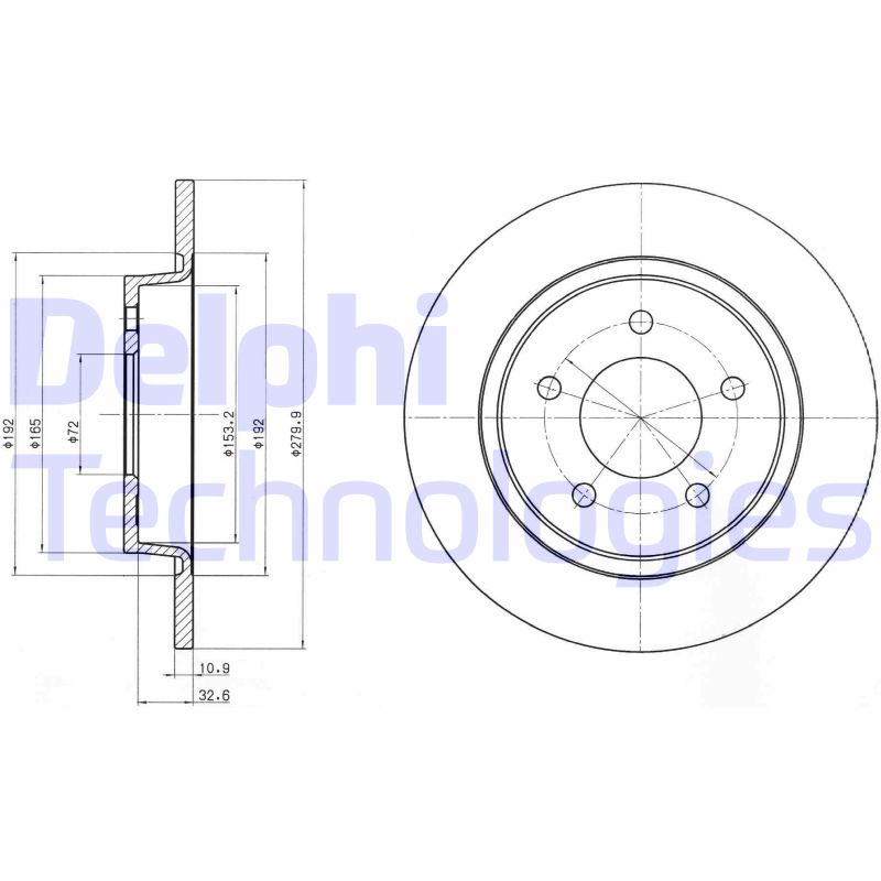 Remschijven Delphi Diesel BG3930