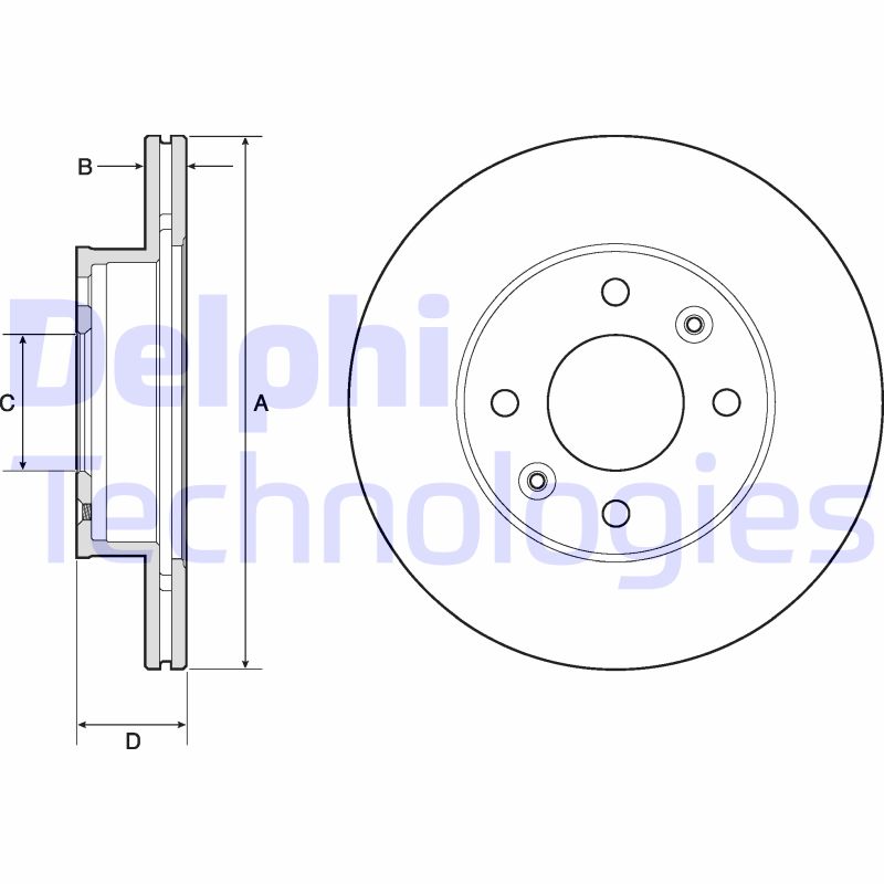 Remschijven Delphi Diesel BG3935C