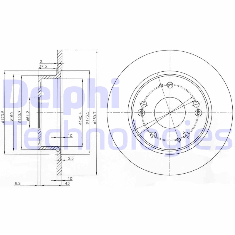 Remschijven Delphi Diesel BG3964