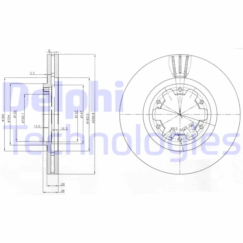 Remschijven Delphi Diesel BG3972