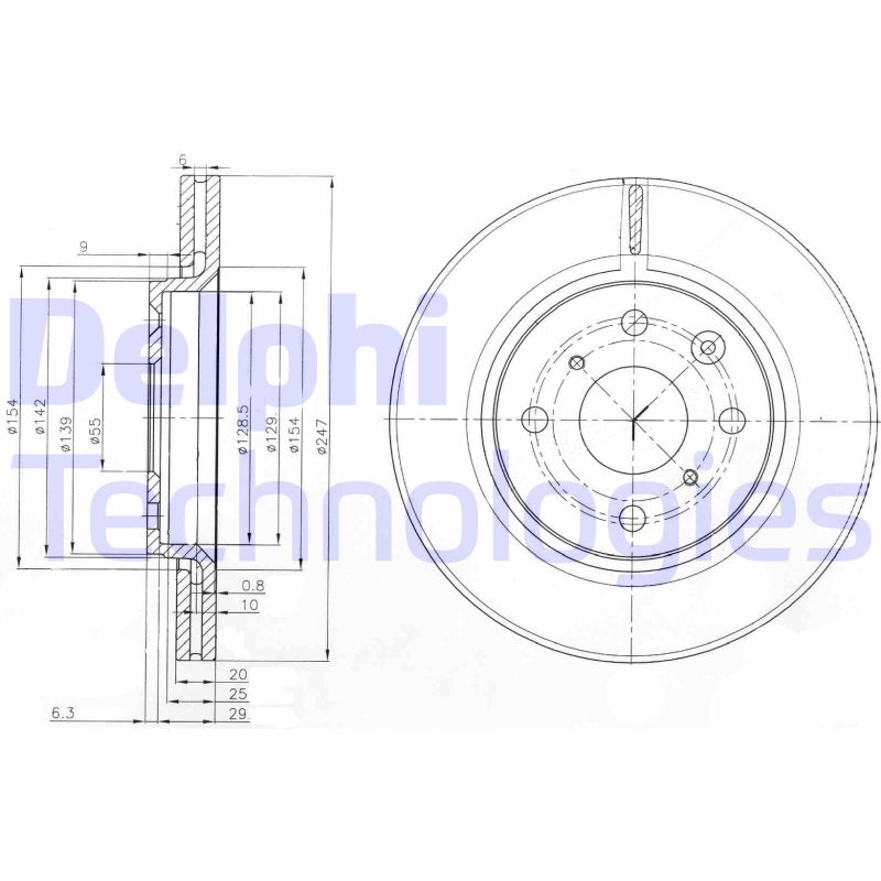 Remschijven Delphi Diesel BG3976