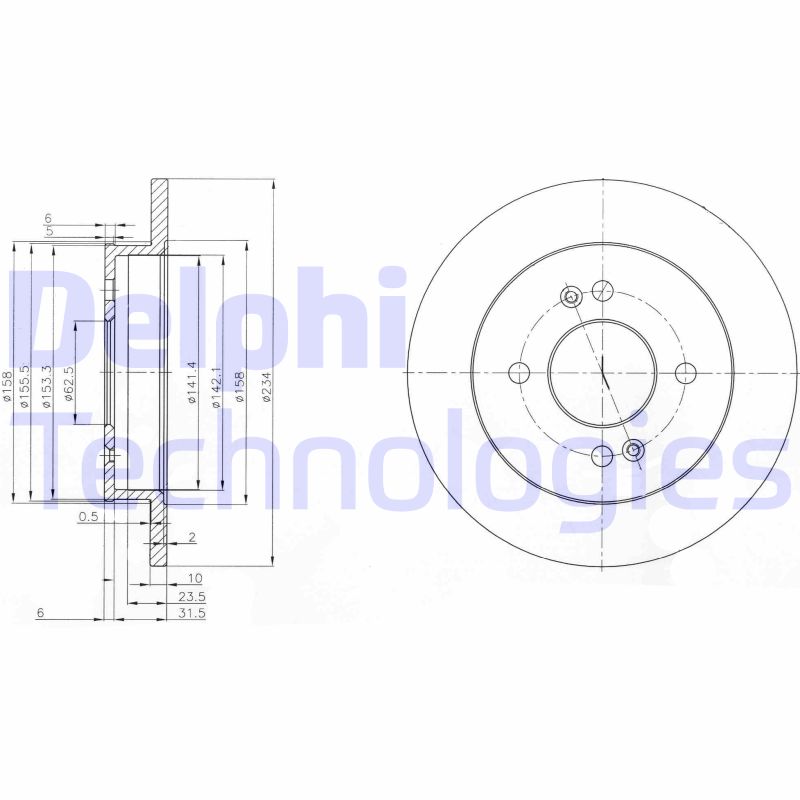 Remschijven Delphi Diesel BG3981C