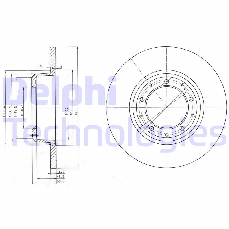 Remschijven Delphi Diesel BG3982