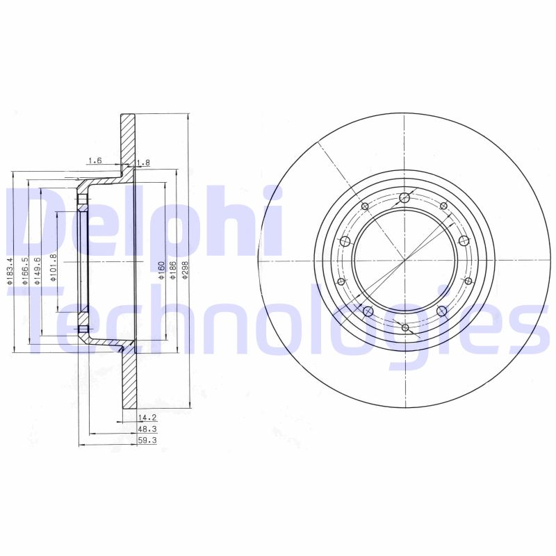 Remschijven Delphi Diesel BG3982C