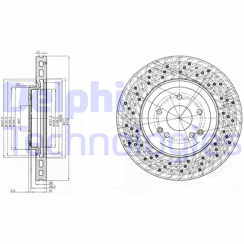 Remschijven Delphi Diesel BG3985C