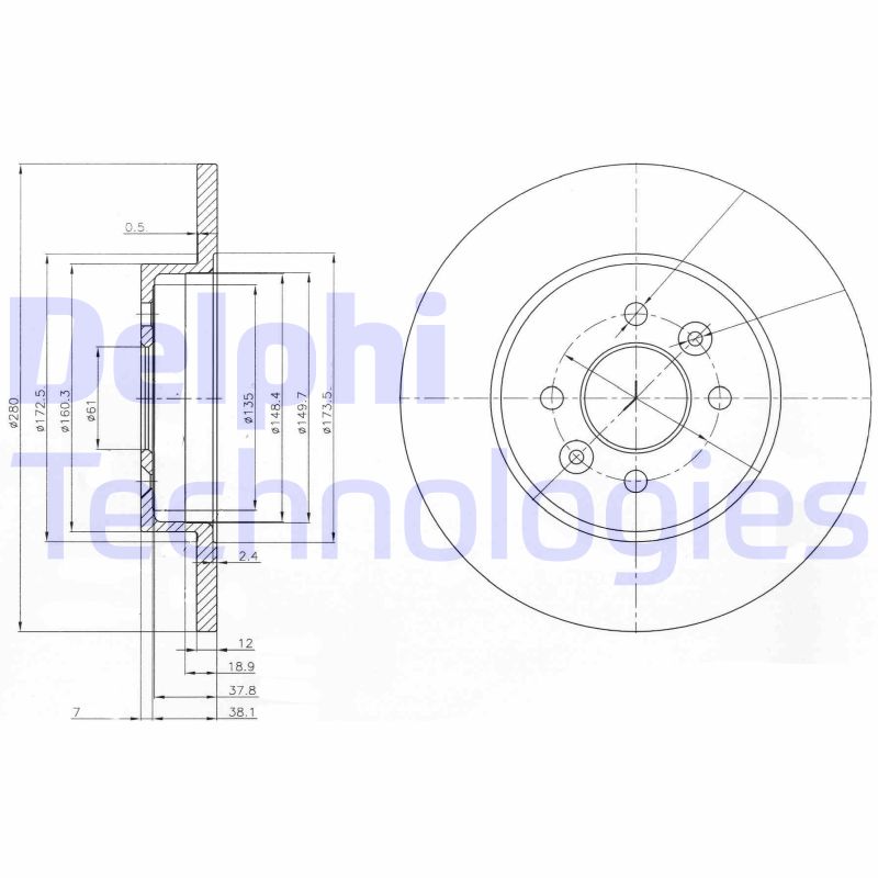 Remschijven Delphi Diesel BG3992