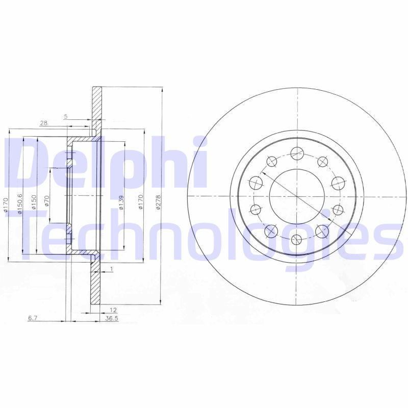 Remschijven Delphi Diesel BG3994