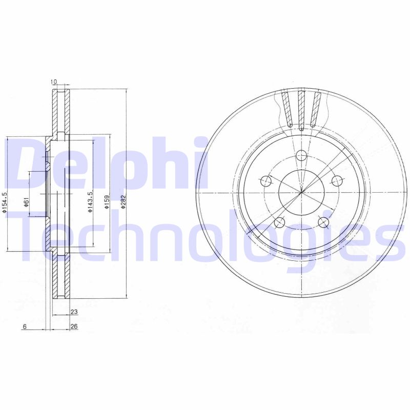 Remschijven Delphi Diesel BG4000