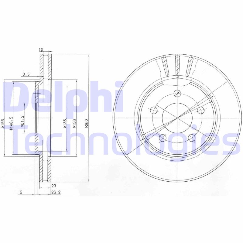 Remschijven Delphi Diesel BG4001