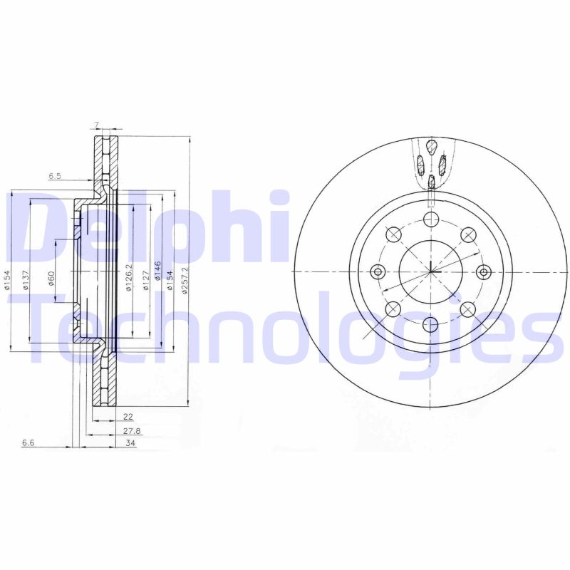 Remschijven Delphi Diesel BG4004C