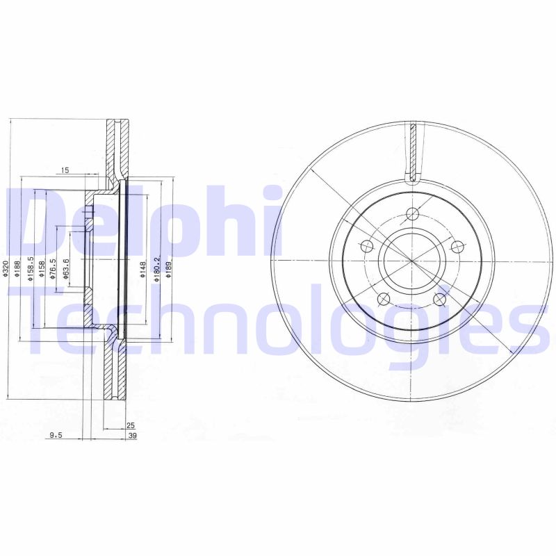 Remschijven Delphi Diesel BG4056