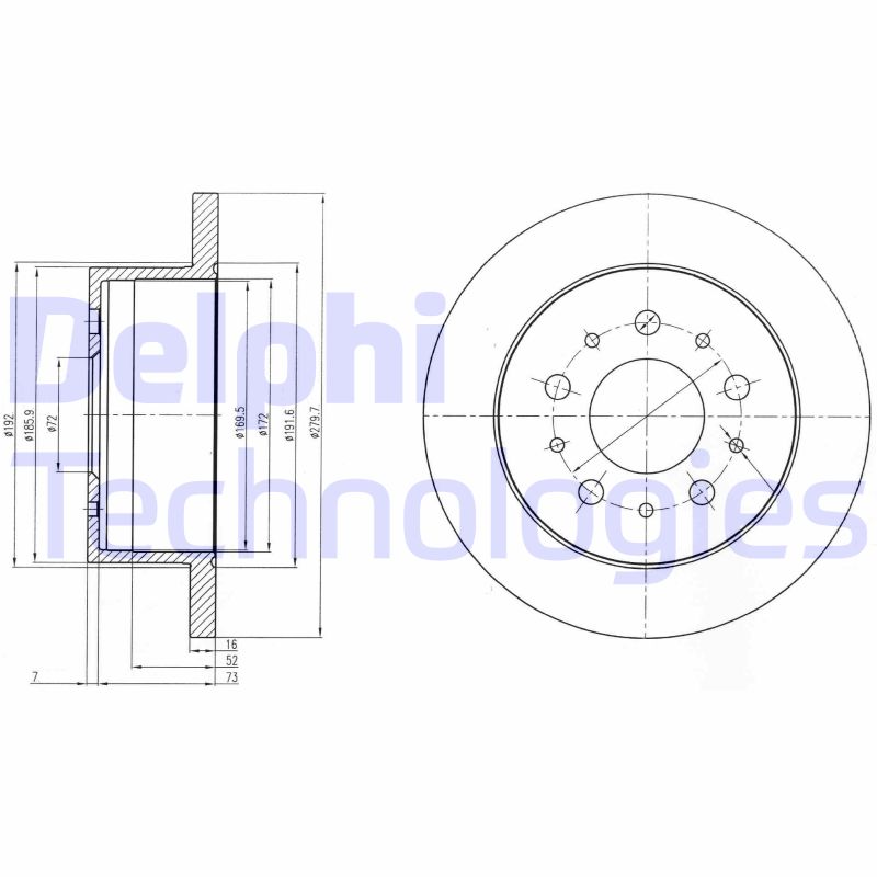 Remschijven Delphi Diesel BG4061