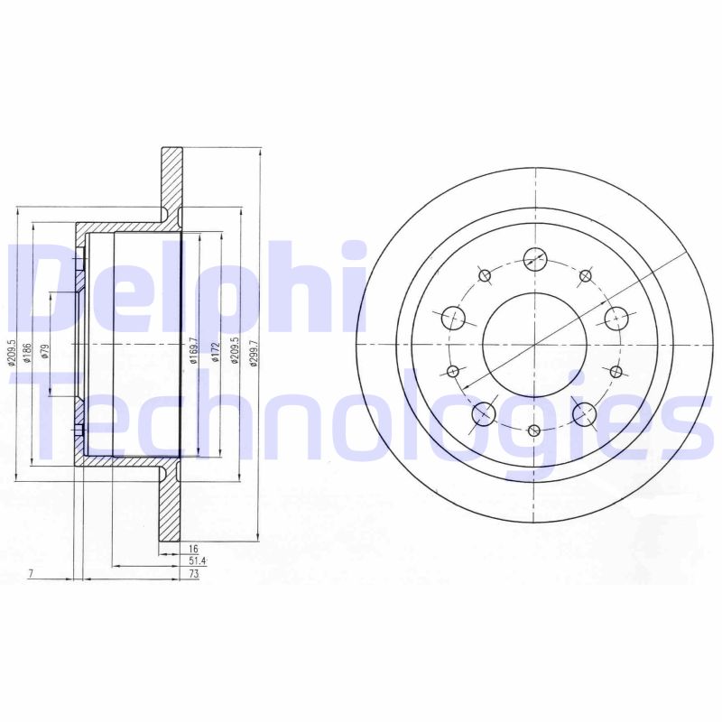 Remschijven Delphi Diesel BG4062