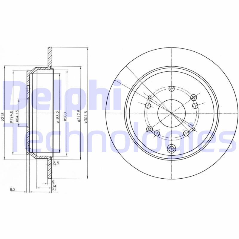 Remschijven Delphi Diesel BG4064