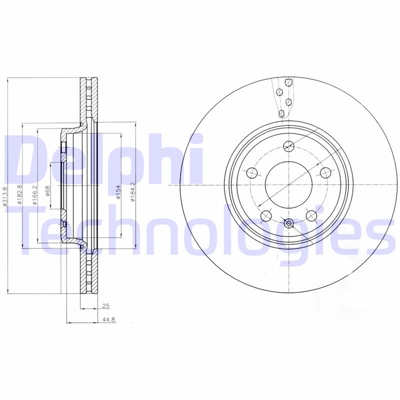 Remschijven Delphi Diesel BG4079C
