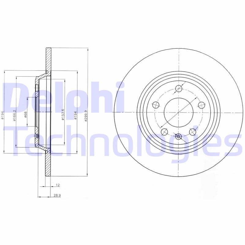Remschijven Delphi Diesel BG4081