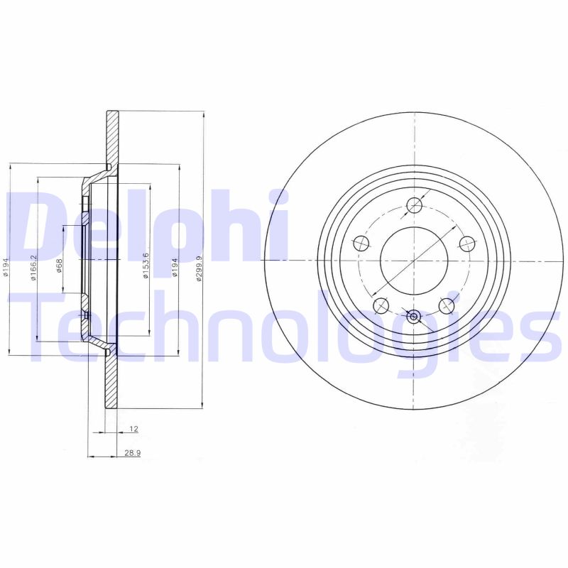 Remschijven Delphi Diesel BG4081C