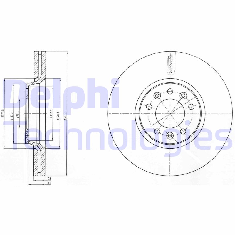Remschijven Delphi Diesel BG4083