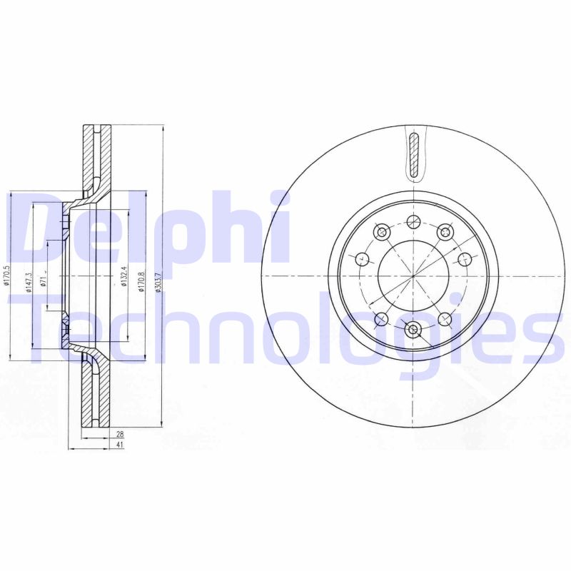 Remschijven Delphi Diesel BG4083C