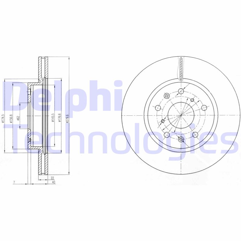 Remschijven Delphi Diesel BG4093