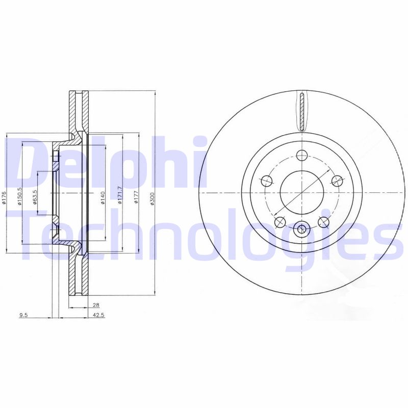 Remschijven Delphi Diesel BG4094