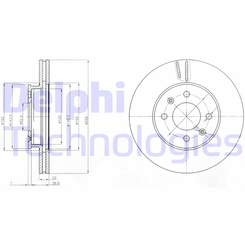 Remschijven Delphi Diesel BG4096C