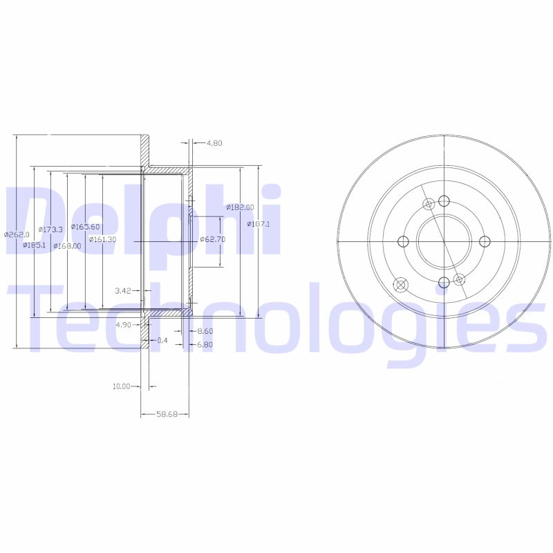 Remschijven Delphi Diesel BG4097