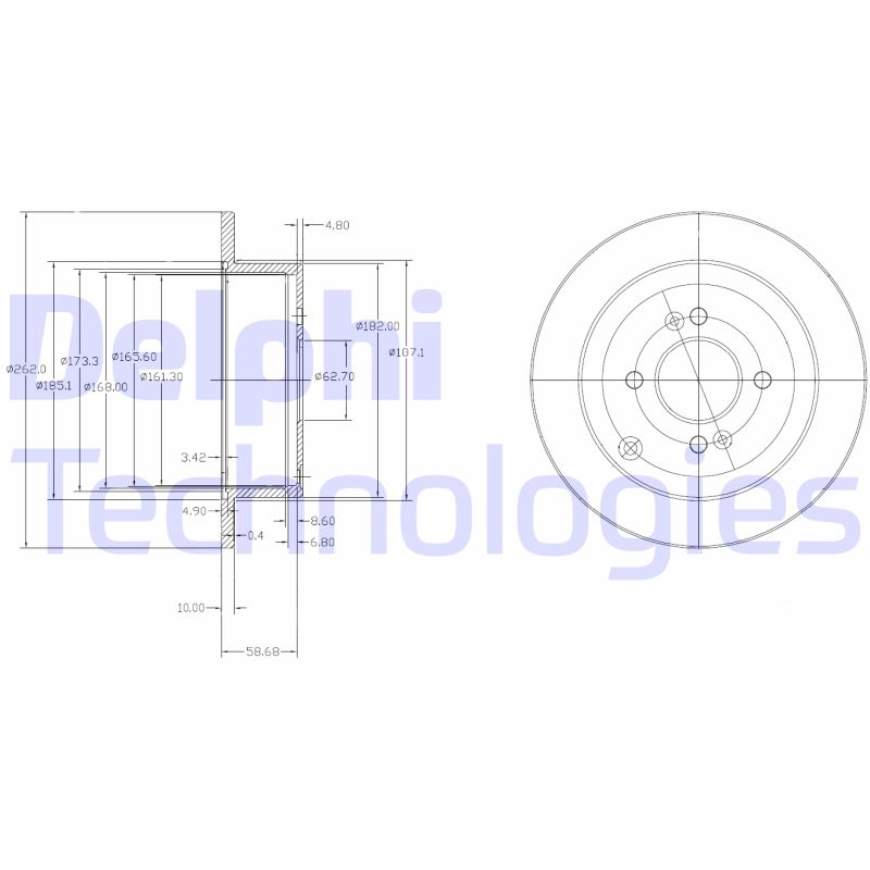 Remschijven Delphi Diesel BG4097C