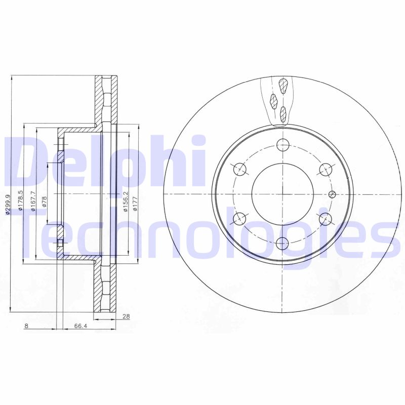 Remschijven Delphi Diesel BG4100