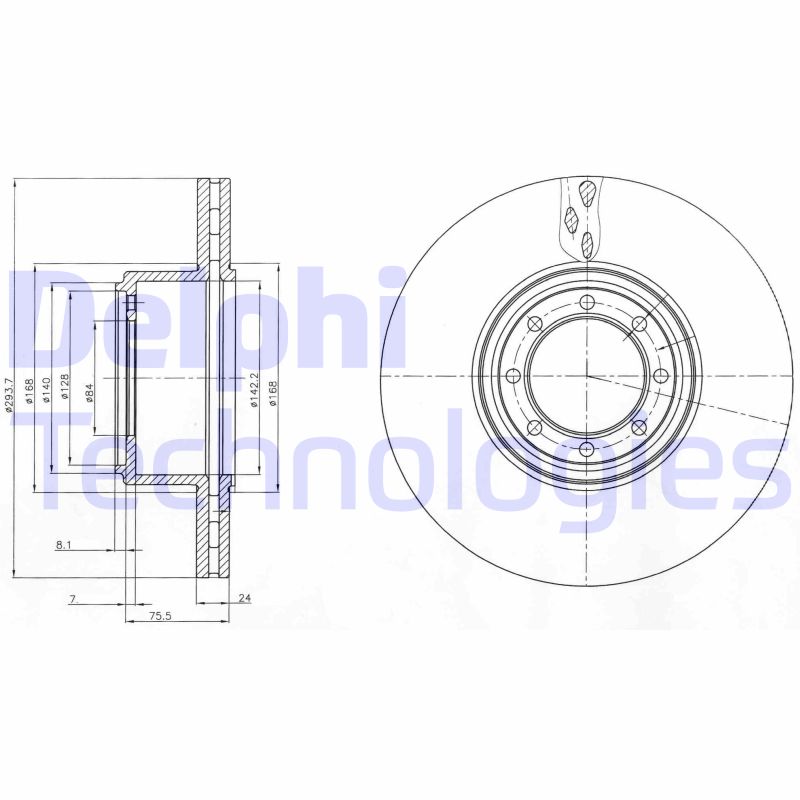 Remschijven Delphi Diesel BG4102