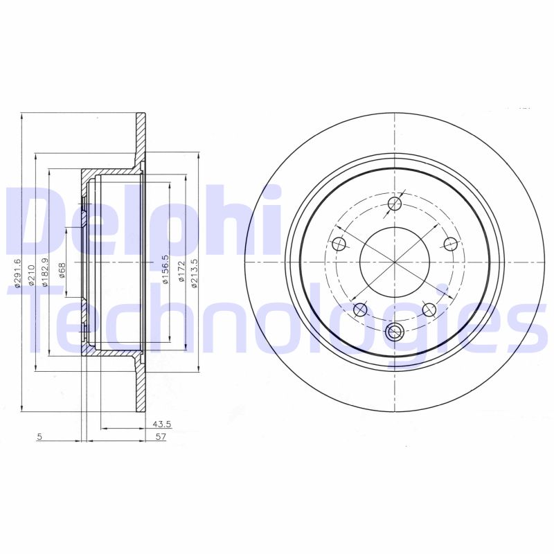 Remschijven Delphi Diesel BG4108C