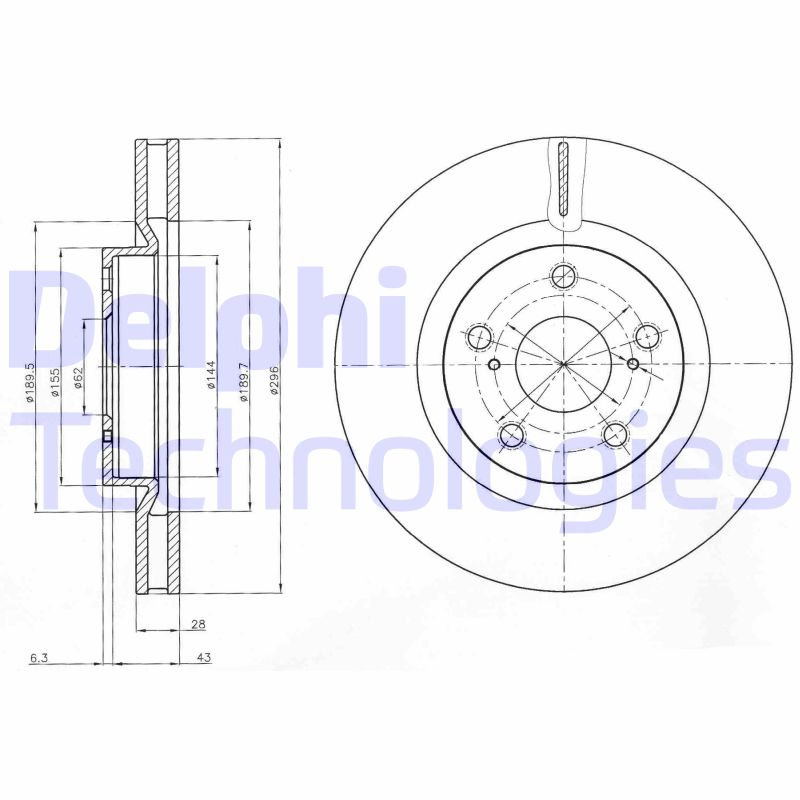 Remschijven Delphi Diesel BG4114