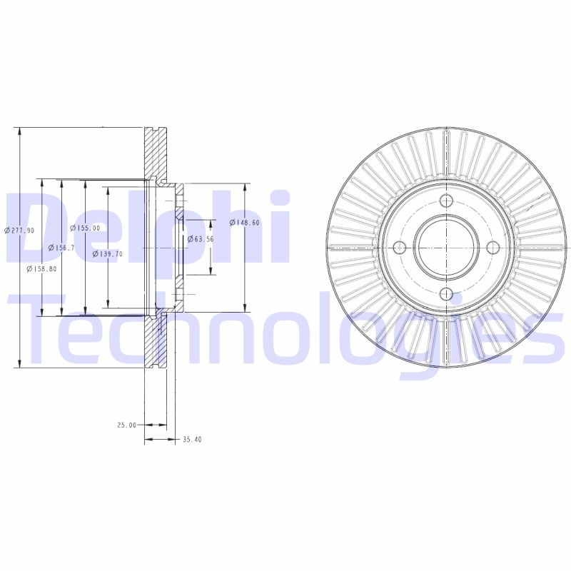 Remschijven Delphi Diesel BG4117