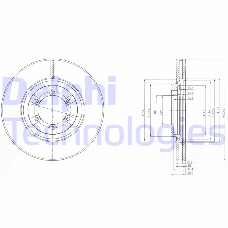 Remschijven Delphi Diesel BG4133