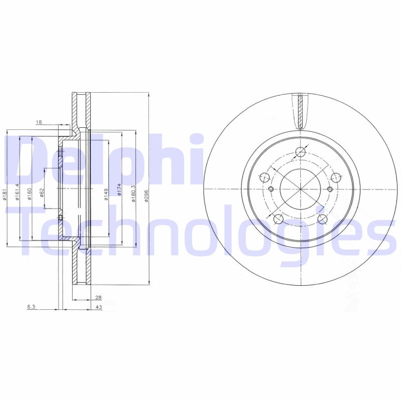 Remschijven Delphi Diesel BG4139