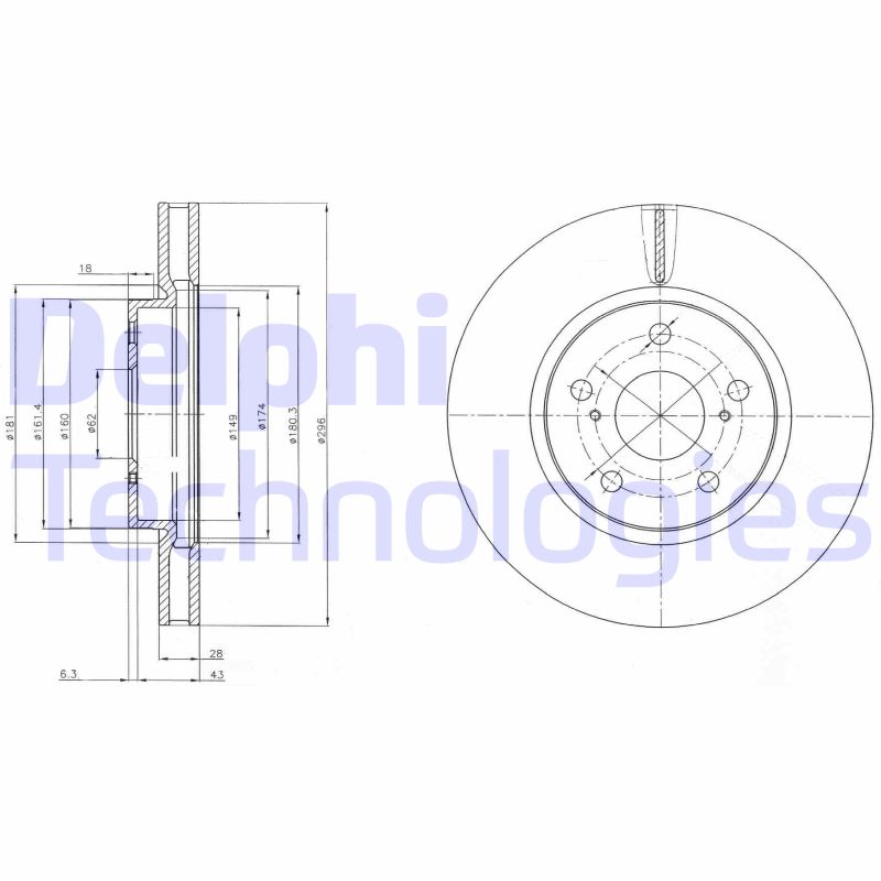 Remschijven Delphi Diesel BG4139C