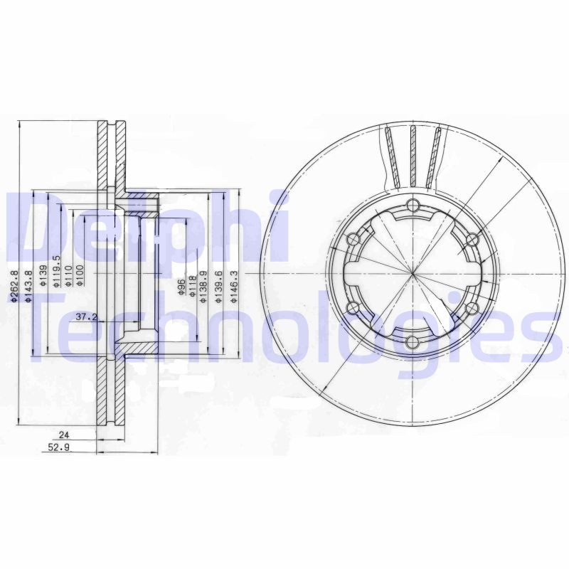 Remschijven Delphi Diesel BG4140