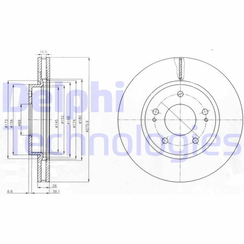 Remschijven Delphi Diesel BG4147