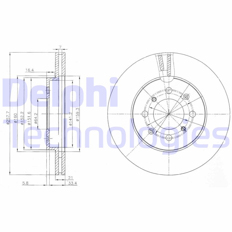 Remschijven Delphi Diesel BG4148