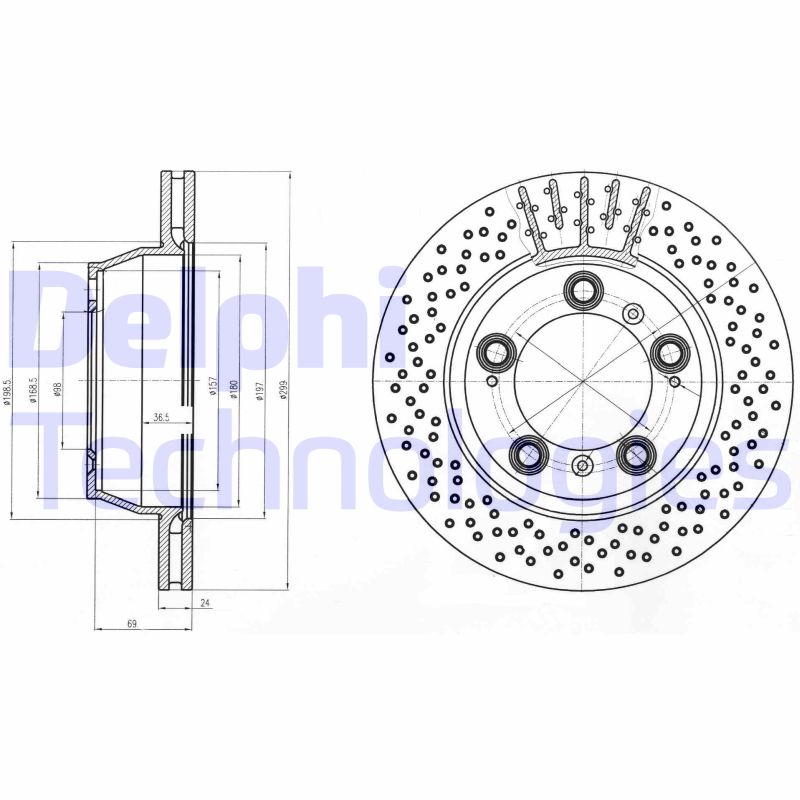 Remschijven Delphi Diesel BG4163C