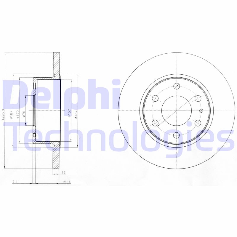 Remschijven Delphi Diesel BG4165