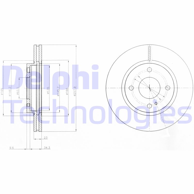Remschijven Delphi Diesel BG4170