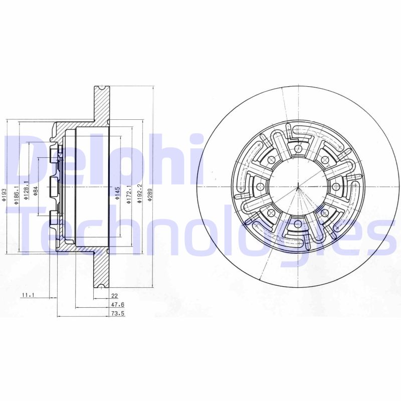 Remschijven Delphi Diesel BG4171